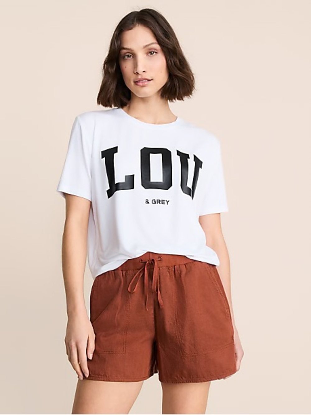 NWOT Lou & Grey High Rise Cotton Shorts